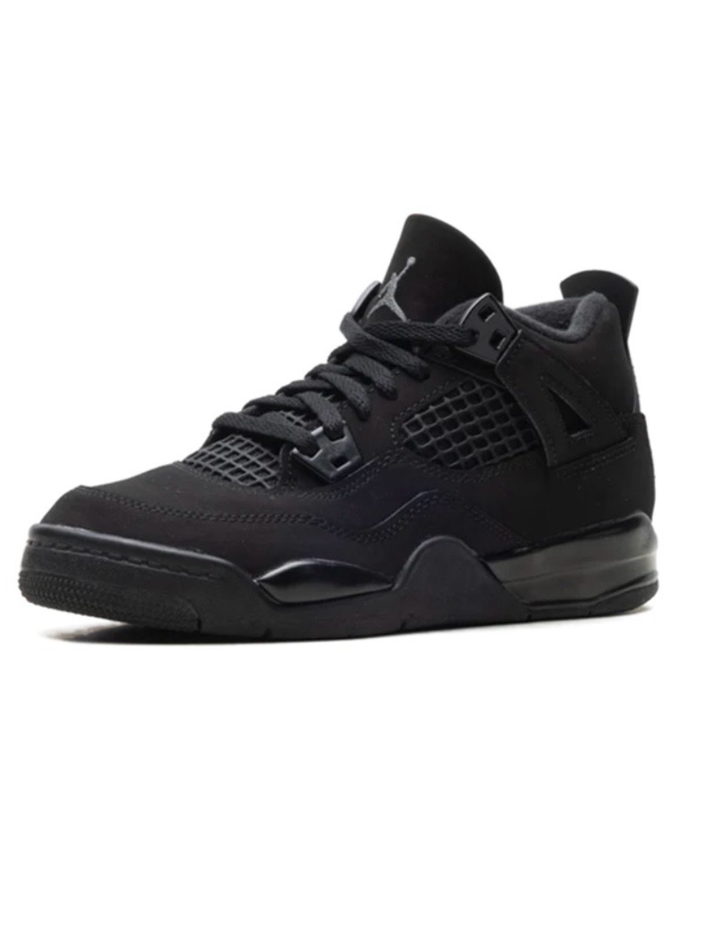 Jordan Black Retro 4 Mid-Top Sneaker